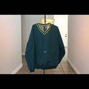 Vintage Nike pull over, green yellow color way